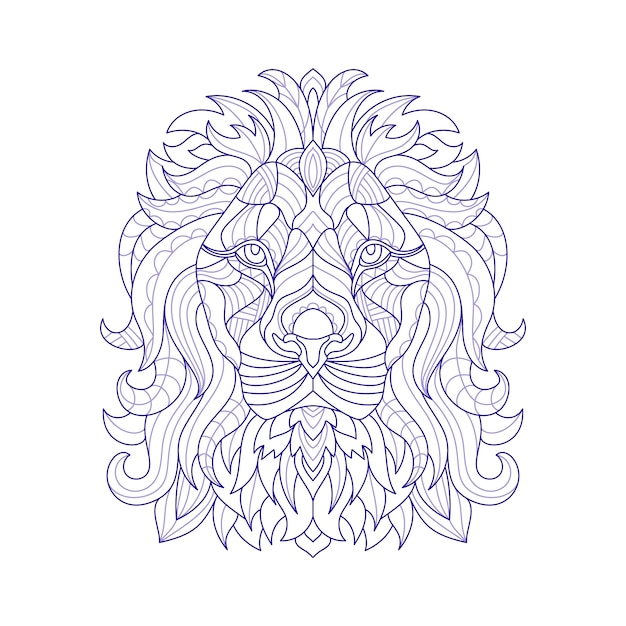 Handgezeichnete tier-mandala-illustration