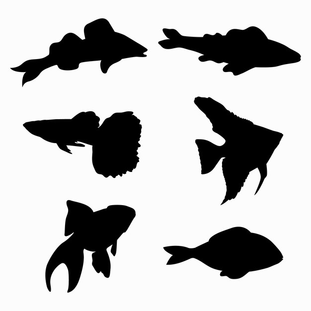 Handgezeichnete Tiere Silhouette Illustration