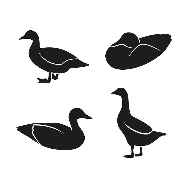 Kostenloser Vektor handgezeichnete tiere-silhouette-set