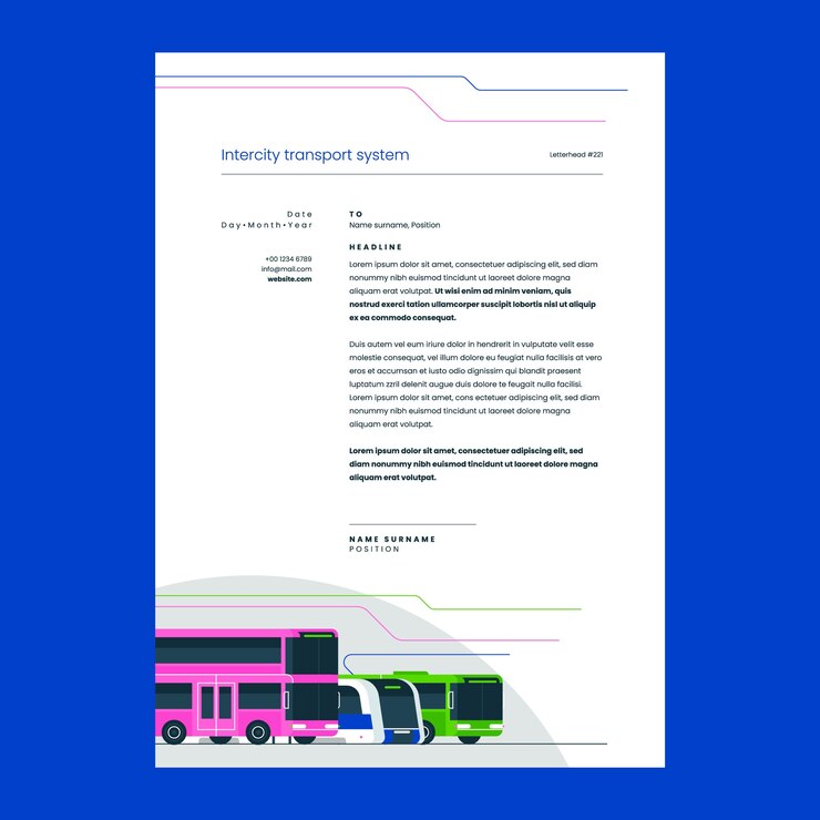 Kostenlose Vektor handgezeichnete transportvorlage