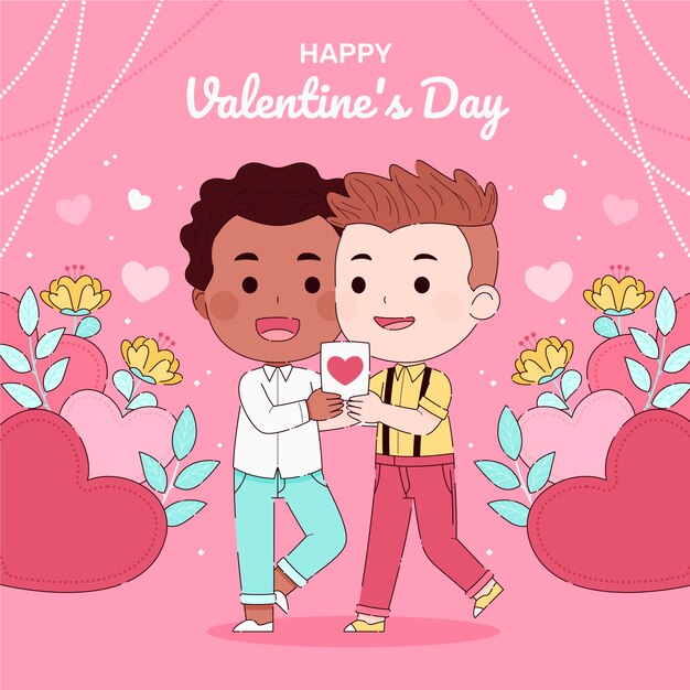 Handgezeichnete Valentinstag Illustration