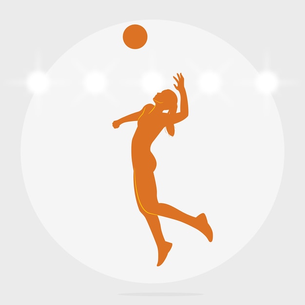 Handgezeichnete Volleyball-Silhouette
