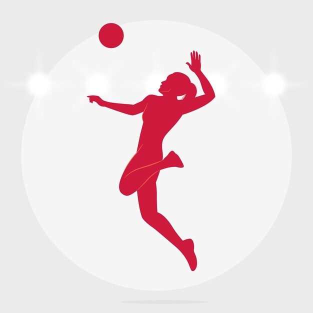 Handgezeichnete Volleyball-Silhouette