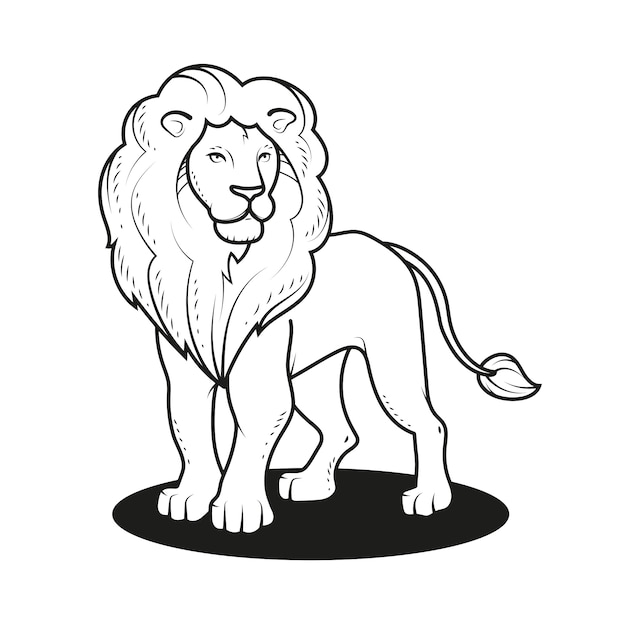 Handgezeichnete Zoo-Tierillustration