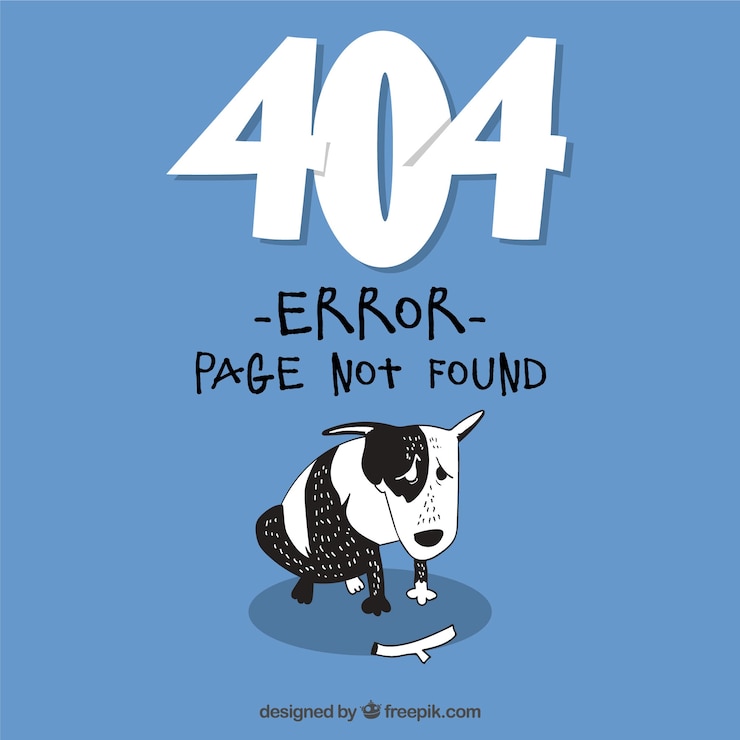 Kostenlose Vektor handgezeichneter 404-fehler