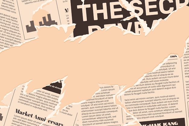 Handgezeichneter alter Zeitungshintergrund