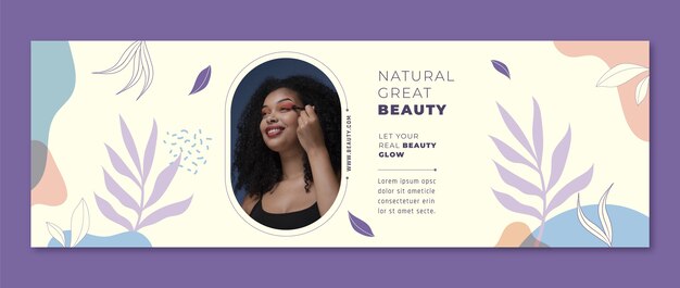 Handgezeichneter Beauty-Konzept-Twitter-Header