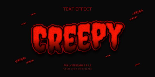 Handgezeichneter blutiger Text-Effekt
