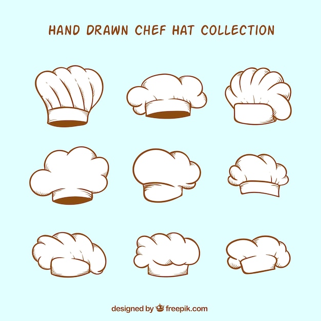 Handgezeichneter chefhutpackung