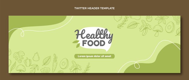 Handgezeichneter Essen-Twitter-Header