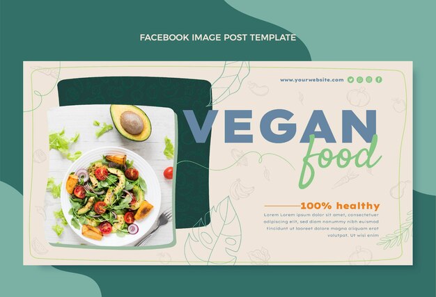 Handgezeichneter Facebook-Post zum Essen