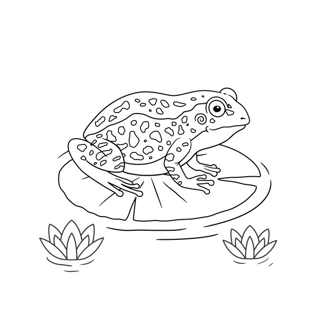 Handgezeichneter Froschumriss