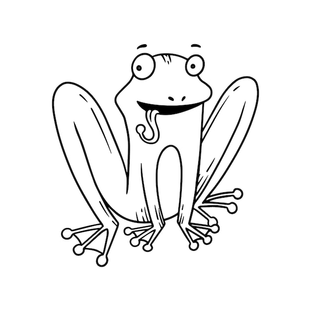 Handgezeichneter Froschumriss