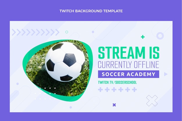 Handgezeichneter Fußball-Twitch-Hintergrund