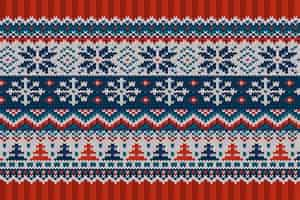 Kostenloser Vektor handgezeichneter hässlicher pullover-hintergrund für die weihnachtszeit