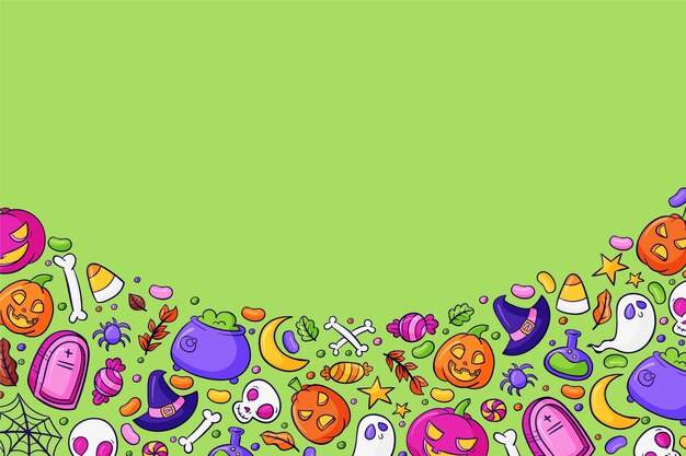 Handgezeichneter Halloween-Hintergrund