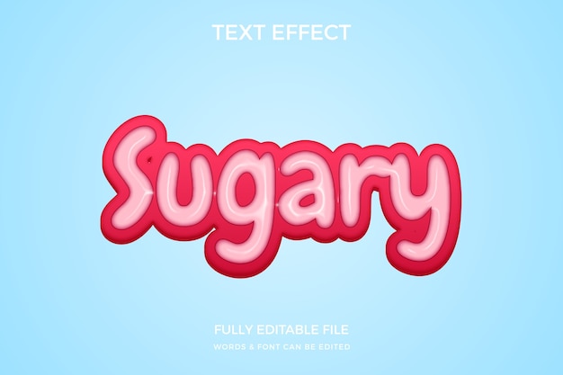 Kostenloser Vektor handgezeichneter süßigkeiten-texteffekt in pastelltönen