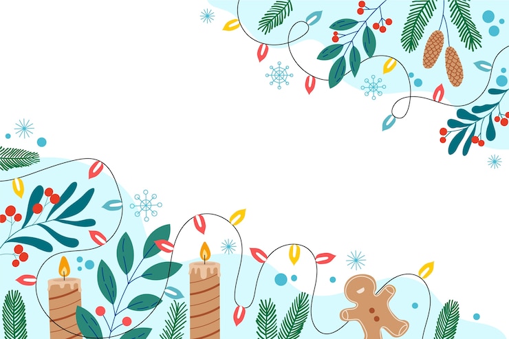 Kostenlose Vektor handgezeichneter weihnachtshintergrund
