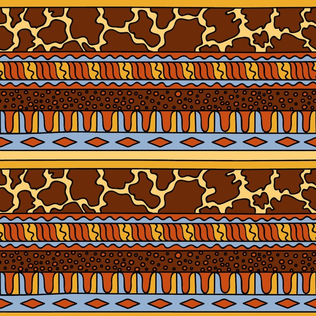 Handgezeichnetes afrikanisches musterdesign