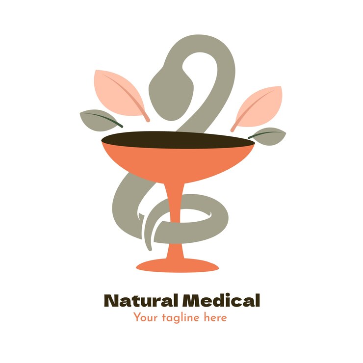 Kostenlose Vektor handgezeichnetes apotheken-logo-design