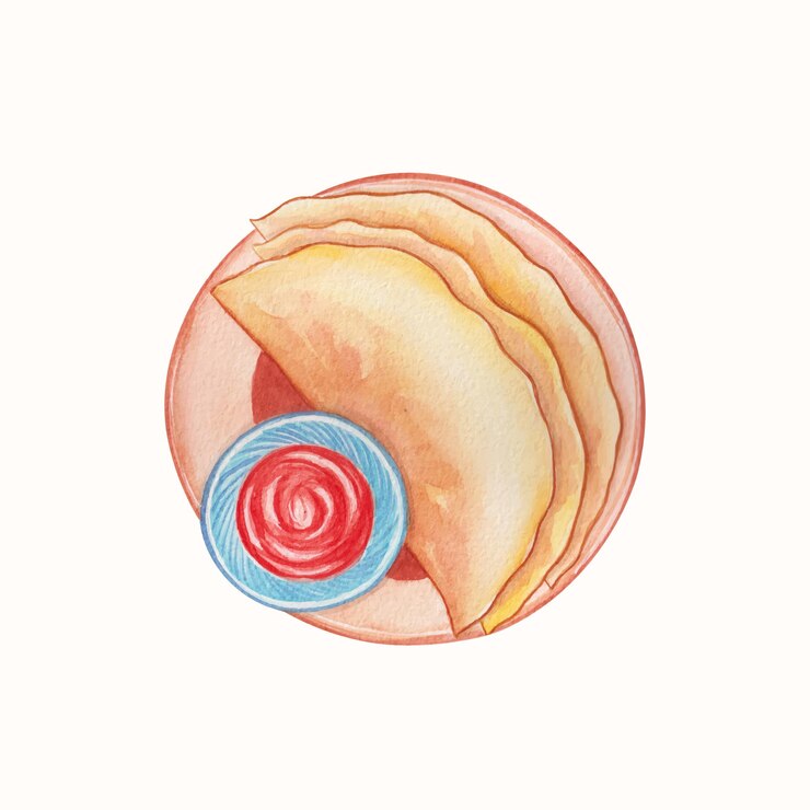 Kostenlose Vektor handgezeichnetes aquarell asianfood reiscracker