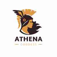 Kostenloser Vektor handgezeichnetes athena-logo-design