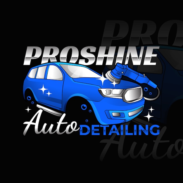 Handgezeichnetes autowasch-logo-design