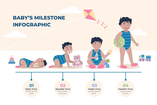 Handgezeichnetes Babygewicht Infografik