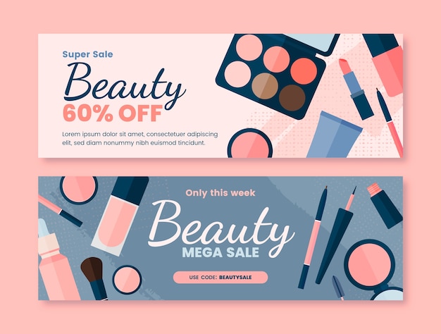 Handgezeichnetes beauty-sale-banner-design