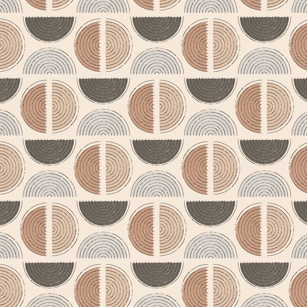 Handgezeichnetes Boho-Design mit geometrischen Mustern