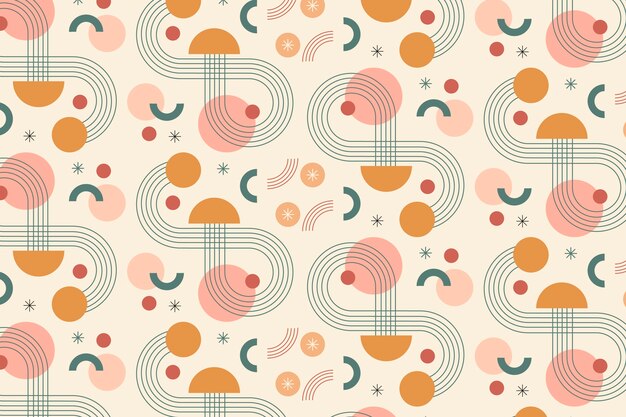 Handgezeichnetes Boho-Design mit geometrischen Mustern