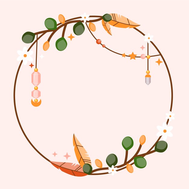 Handgezeichnetes Boho-Rahmendesign