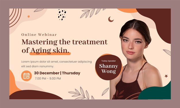 Handgezeichnetes Boho-Spa-Behandlungs-Webinar