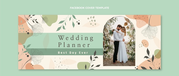 Handgezeichnetes Facebook-Cover für Hochzeitsplaner