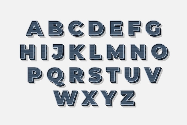 Kostenloser Vektor handgezeichnetes fettschrift-alphabet