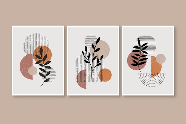 Handgezeichnetes flaches Design Boho Wandkunst