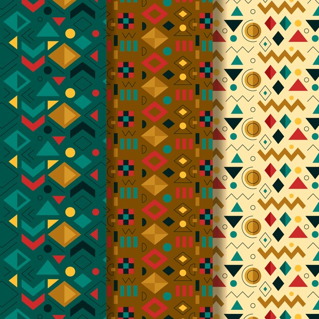 Handgezeichnetes flaches Kwanzaa-Musterdesign