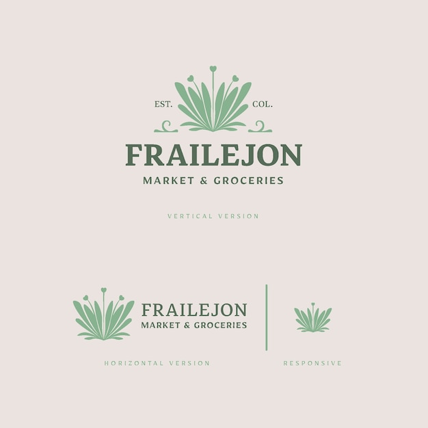 Handgezeichnetes frailejon-pflanzenlogo-design