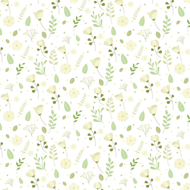 Kostenlose Vektor handgezeichnetes, gepresstes blumenmuster