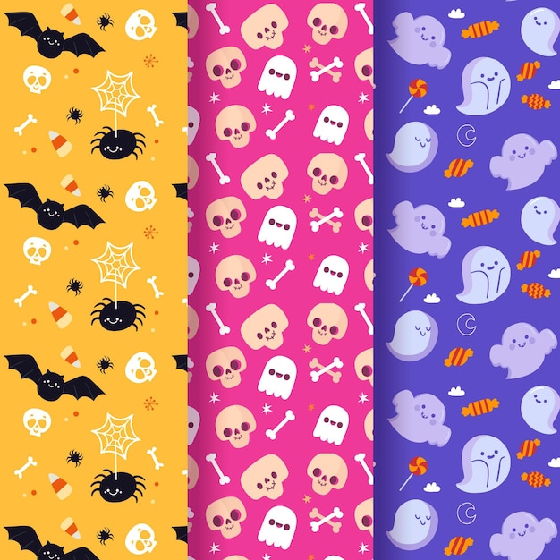 Handgezeichnetes halloween-musterdesign