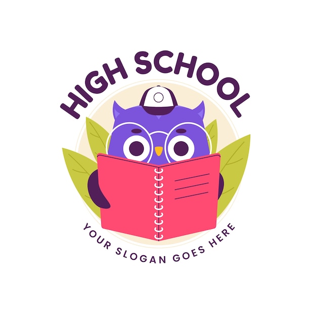 Handgezeichnetes highschool-logo-design