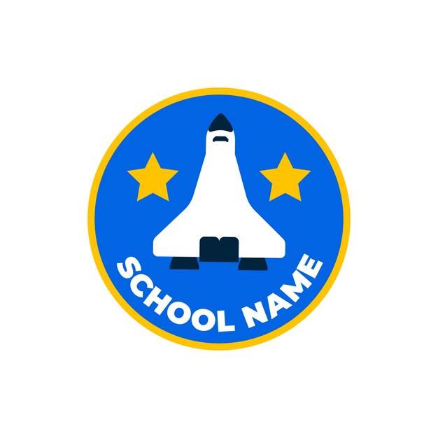 Handgezeichnetes highschool-logo-design