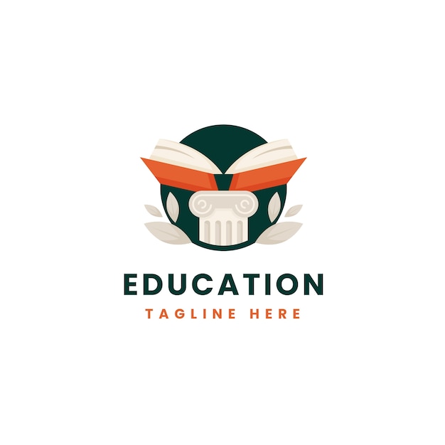 Kostenloser Vektor handgezeichnetes highschool-logo-design