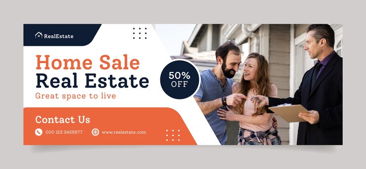 Kostenlose Vektor handgezeichnetes immobilien-vorlagendesign