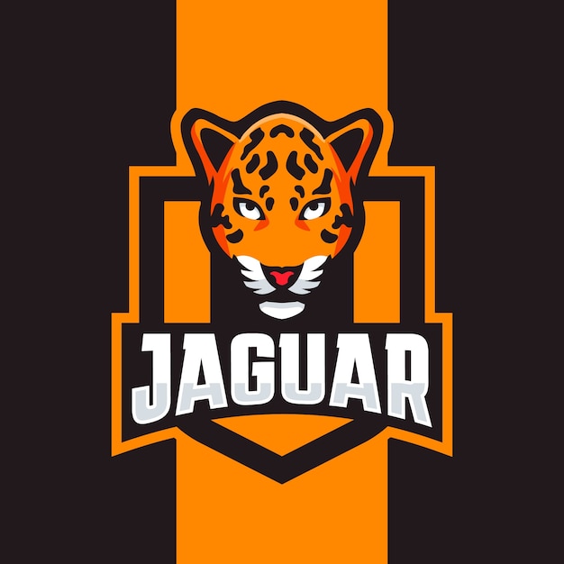 Kostenloser Vektor handgezeichnetes jaguar-logo-design