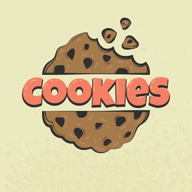 Kostenloser Vektor handgezeichnetes keks-logo-design