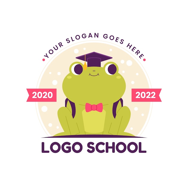 Kostenloser Vektor handgezeichnetes logo-design der grundschule
