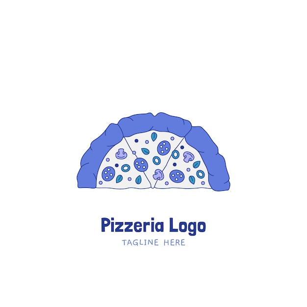 Kostenloser Vektor handgezeichnetes pizzeria-vintage-logo