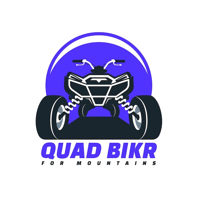 Handgezeichnetes quad-logo-design