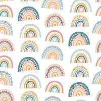 Handgezeichnetes regenbogenmusterdesign